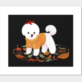 Autumnal Bichon Posters and Art